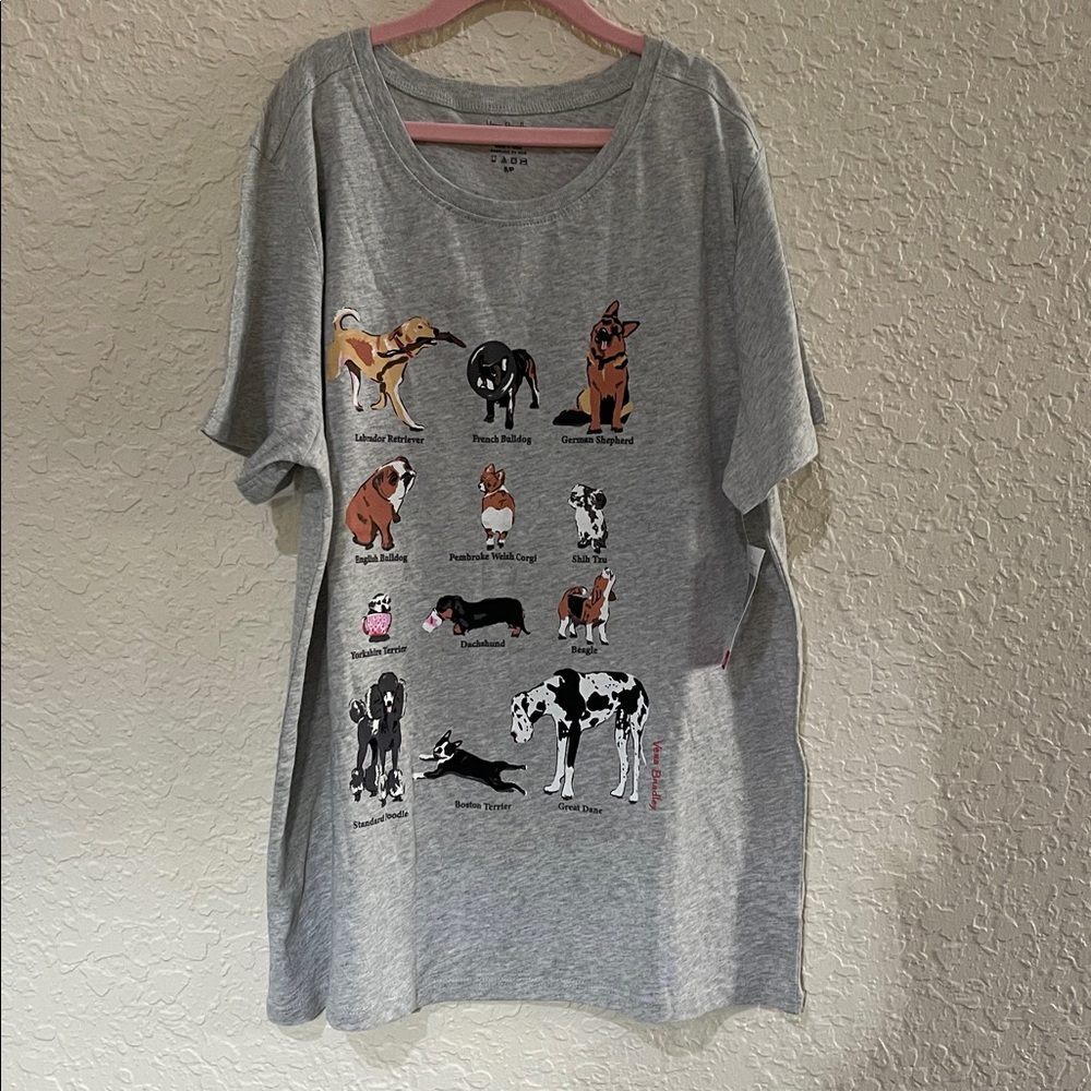 Vera Bradley Gray Dog Breed T-Shirt
